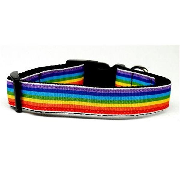 Unconditional Love Rainbow Striped Nylon Collars Rainbow Stripes XS UN805061